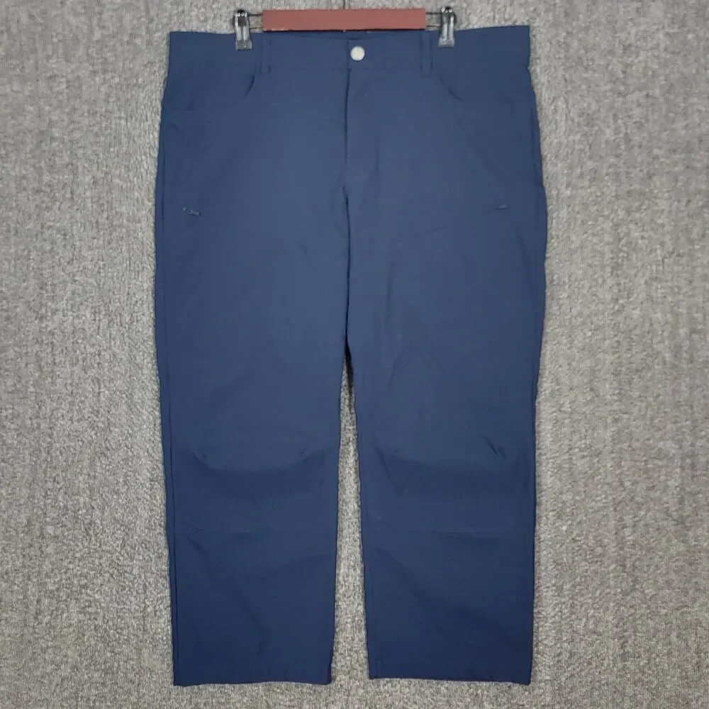 Ozark Trail Hiking Pant Men 38x24 Blue Straight Leg Nylon Blend Articulated Knee